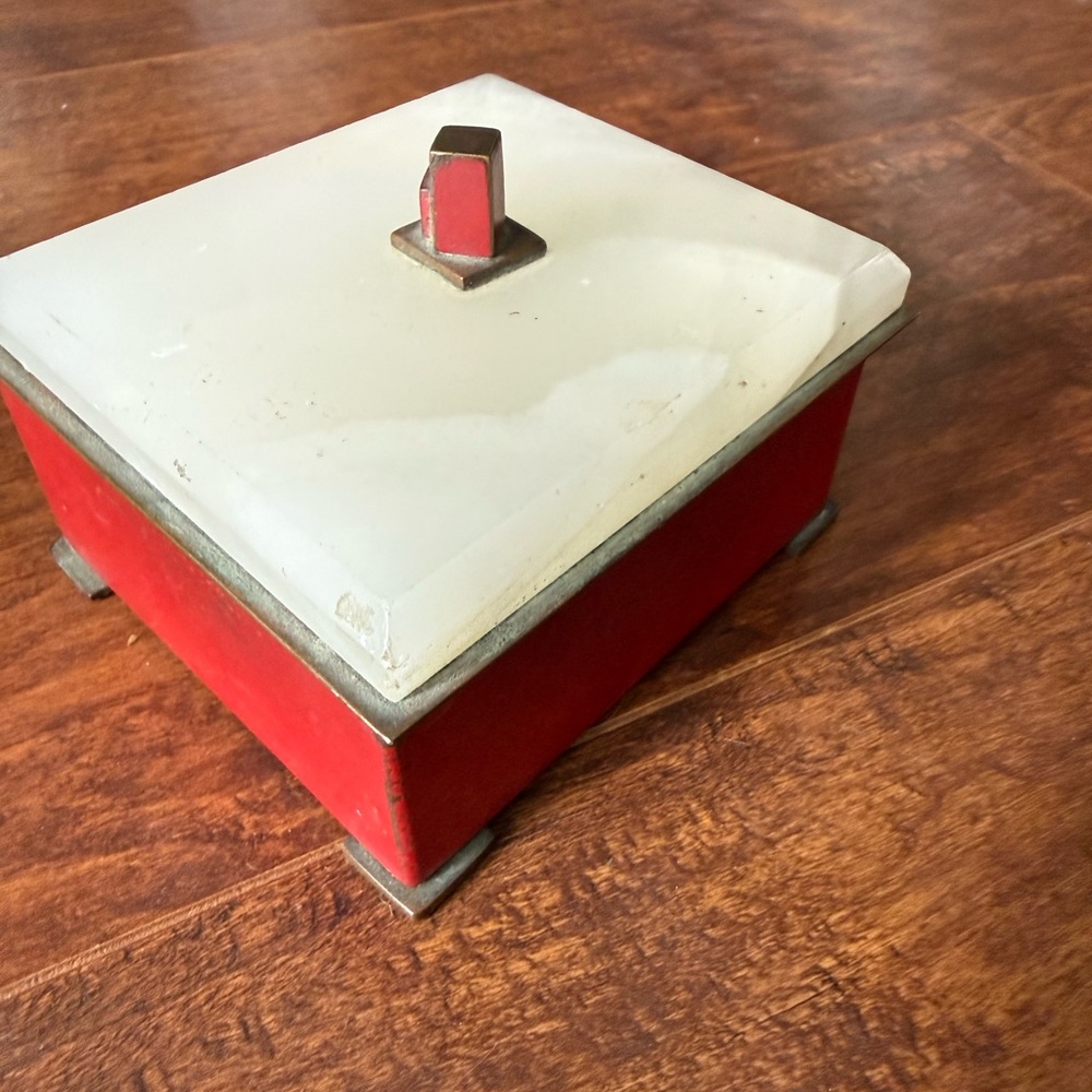 Vintage Red and White Box